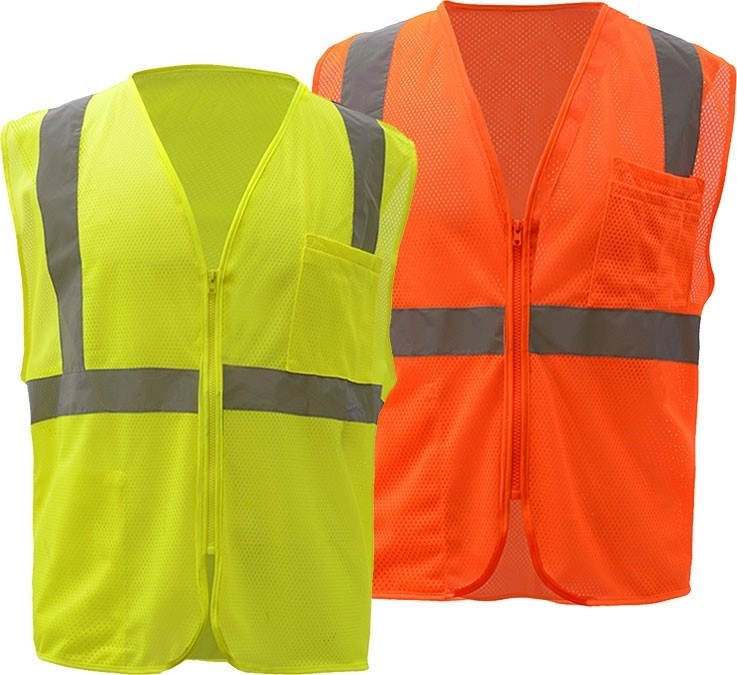 Safety Vest - Class II -  Mesh Zipper
